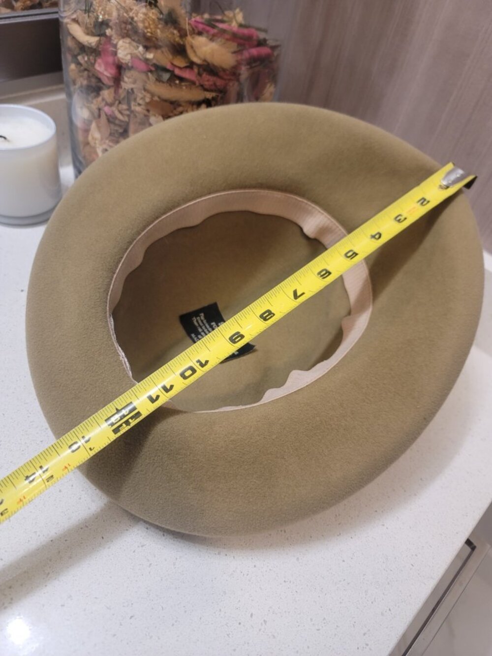 Eric Javits 1980s Hat Vintage USA Chocolate Olive Green Wool Designer Squishee - Picture 7 of 7